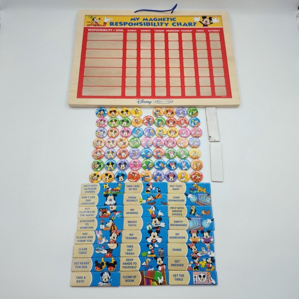 Disney Melissa & Doug Mickey Mouse My Magnetic Responsibility Chart 89 Pieces